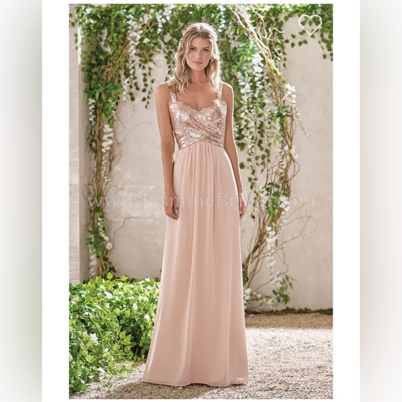 BRAND NEW - Jasmine Bridal Rose Gold Bridesmaid Dress - Picture 1 of 8